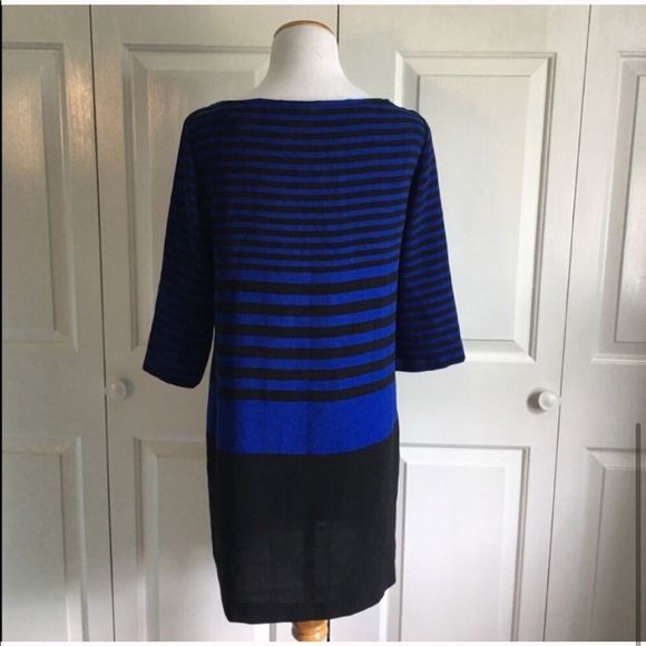 ZARA Blue Striped Shift Dress - Picture 3 of 3